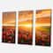 Designart - Beautiful Poppy Field at Sunset - Abstract Wall Art Canvas